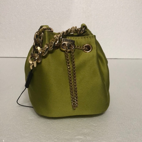 PrettyLittleThing Handbags - Pretty Little Things Green Small Bucket Bag NWOT